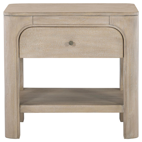 Cazen 1-drawer Nightstand Bedside Table Weathered Mango