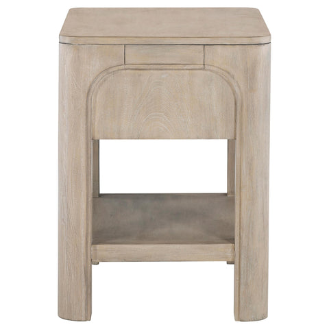 Cazen 1-drawer Nightstand Bedside Table Weathered Mango