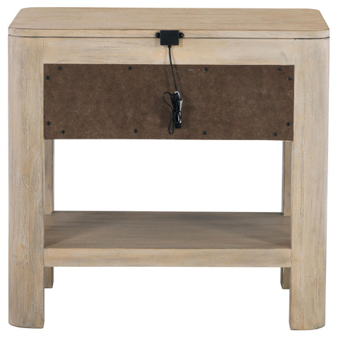 Cazen 1-drawer Nightstand Bedside Table Weathered Mango