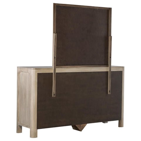 Cazen 9-drawer Bedroom Dresser with Mirror Weathered Mango