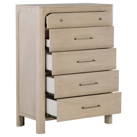 Cazen 5-drawer Bedroom Chest of Drawers Weathered Mango