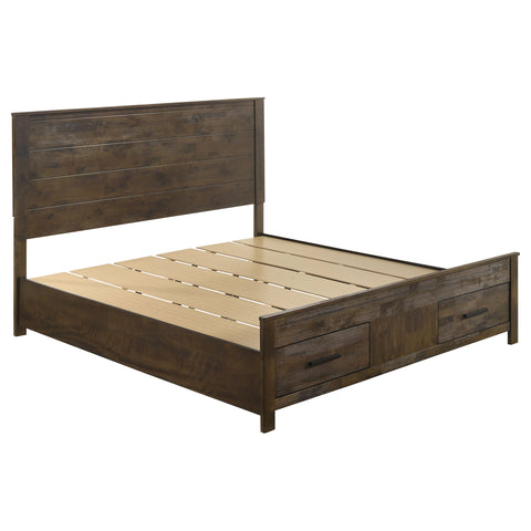 Landar 4-piece Eastern King Bedroom Set Golden BrownRustic Golden Brown