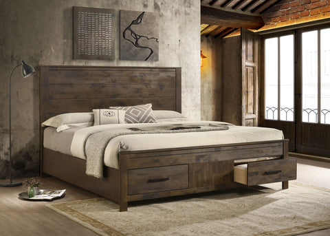 Landar Eastern King Storage Bed Rustic Golden BrownRustic Golden Brown