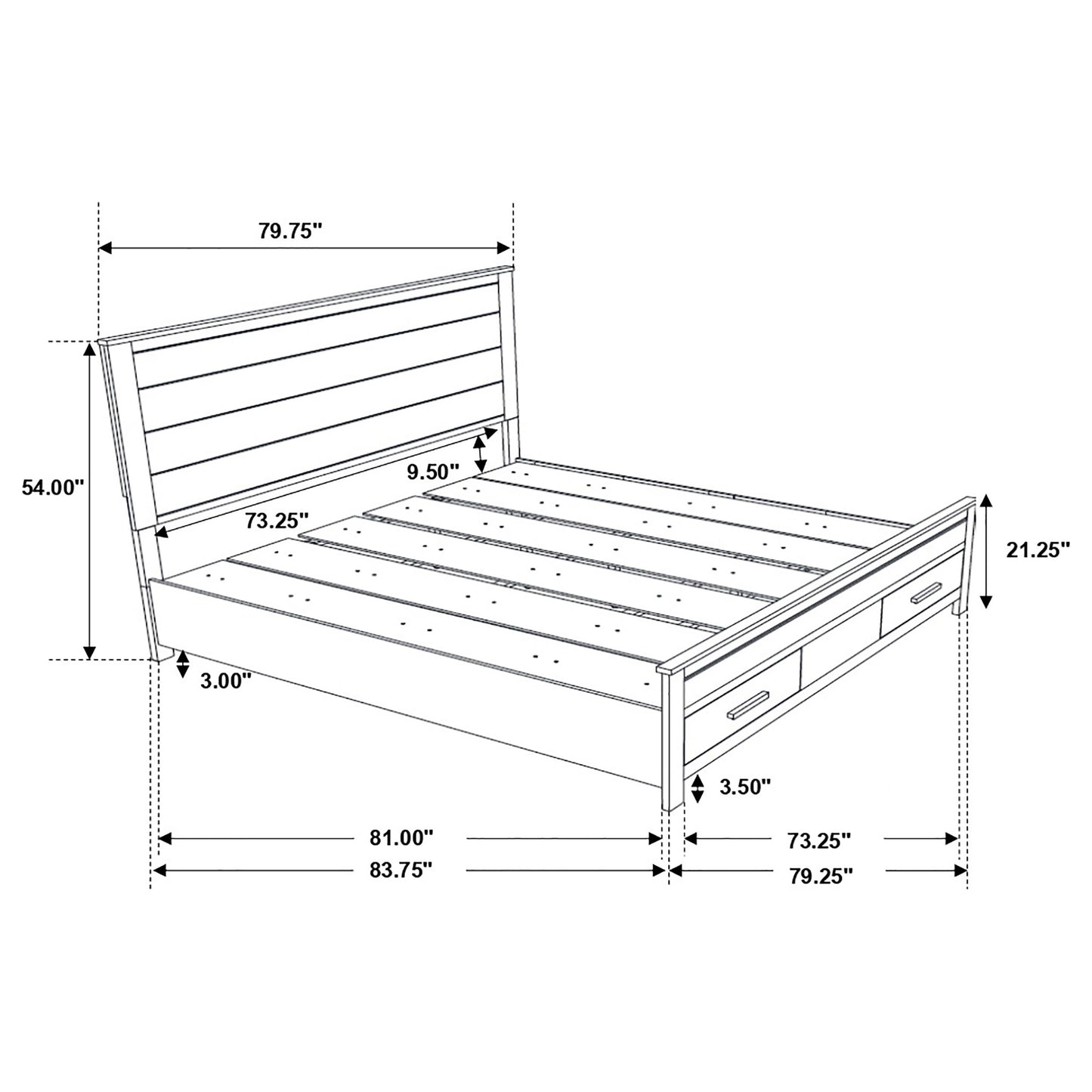 eastern king storage bed