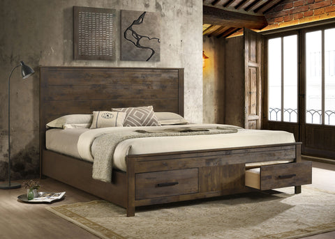 Landar California King Storage Bed Rustic Golden BrownRustic Golden Brown