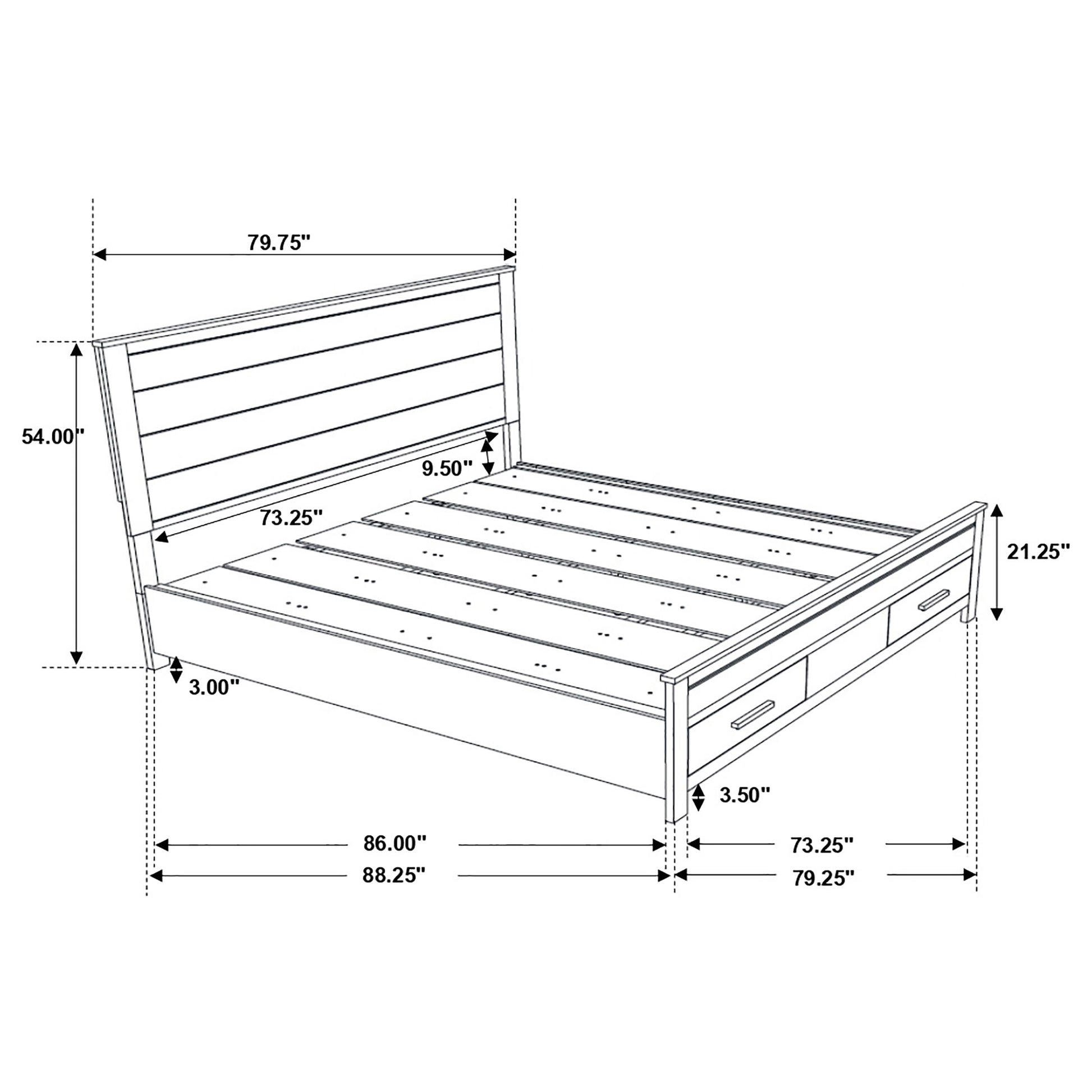 California King Storage Bed