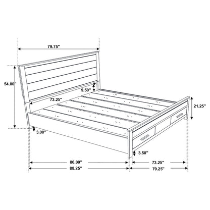 California King Storage Bed