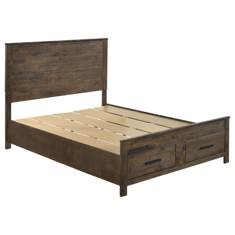 Landar Wood Queen Storage Panel Bed Rustic Golden BrownRustic Golden Brown