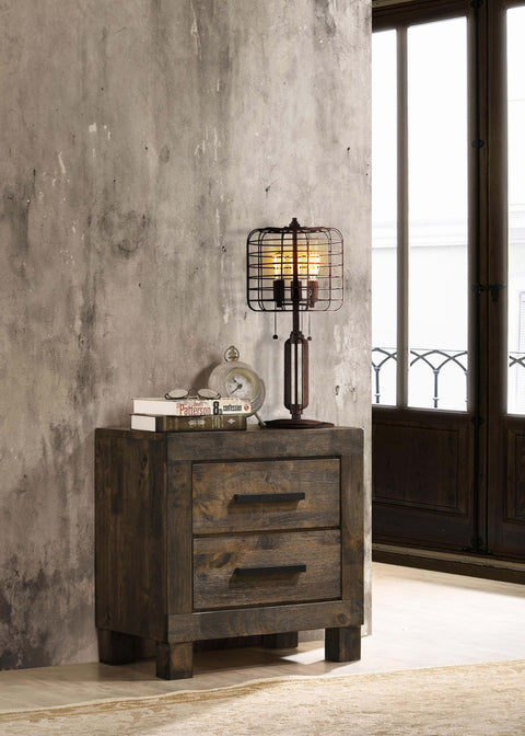 Landar 2-drawer Nightstand Rustic Golden BrownRustic Golden Brown