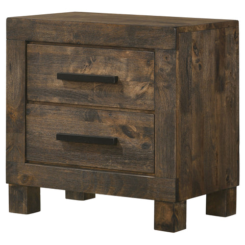 Landar 2-drawer Nightstand Rustic Golden BrownRustic Golden Brown