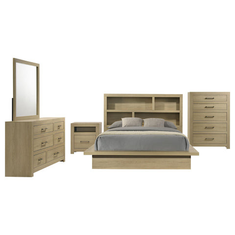 Eddy 5-piece Eastern King Bedroom Set Light Oak