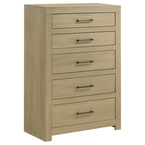 Eddy 5-piece Queen Bedroom Set Light Oak