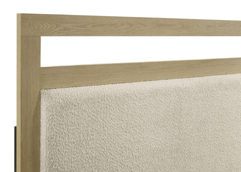 Eddy Eastern King Panel Headboard Platform Bed Light Oak