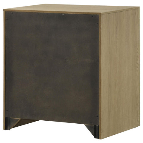 Eddy 1-drawer Nightstand Bedside Table with Cubby Light Oak