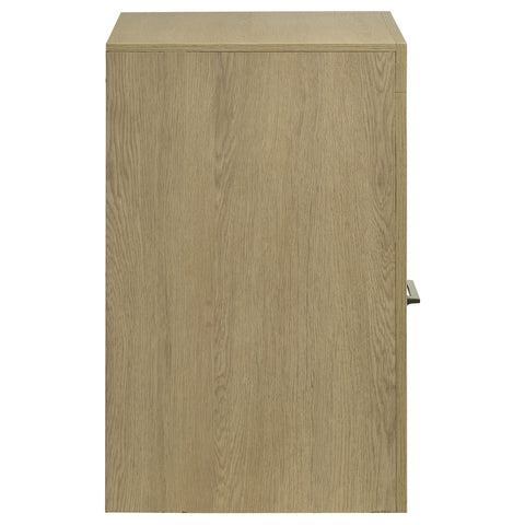 Eddy 1-drawer Nightstand Bedside Table with Cubby Light Oak