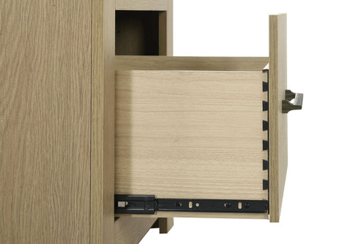 Eddy 1-drawer Nightstand Bedside Table with Cubby Light Oak