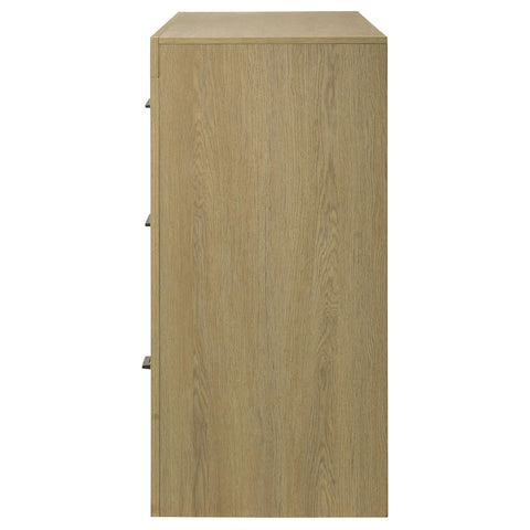 Eddy 6-drawer Bedroom Dresser Storage Cabinet Light Oak