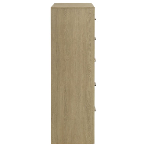 Eddy 5-drawer Bedroom Chest of Drawers Light Oak