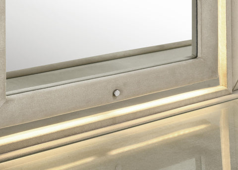 Deiter LED Dresser Mirror Ivory and Camel