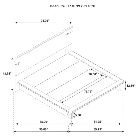 Carey Eastern King Platform Bed