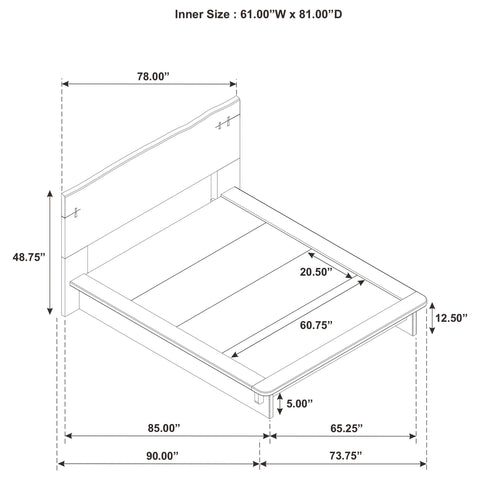 Carey Queen Platform Bed