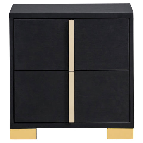 Pamela 2-drawer Nightstand BlackBlack