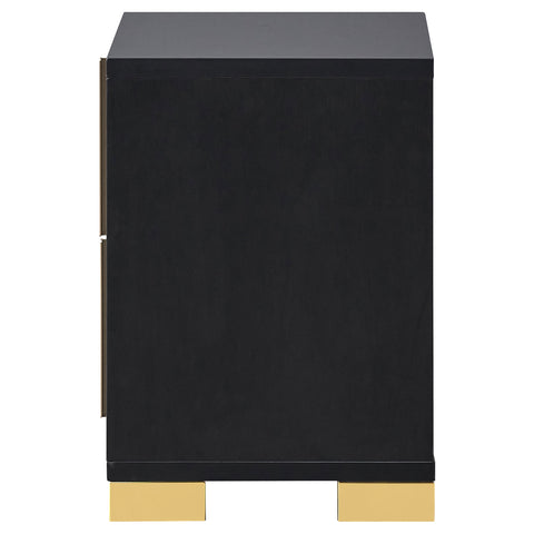 Pamela 2-drawer Nightstand BlackBlack