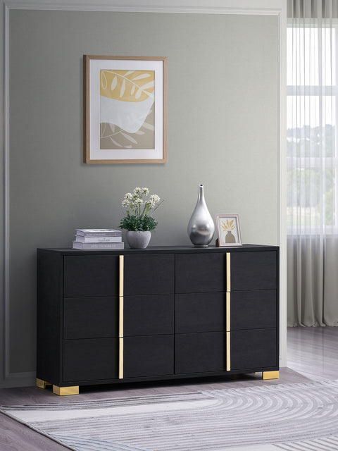 Pamela 6-drawer Dresser BlackBlack