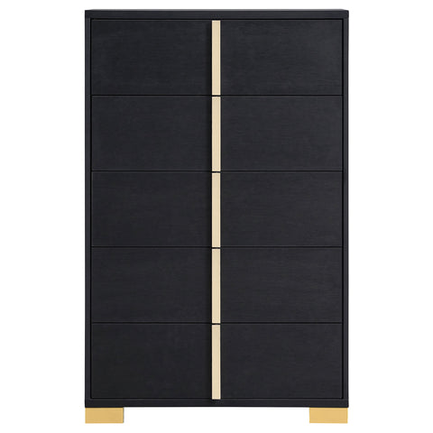 Pamela 5-drawer Bedroom Chest BlackBlack