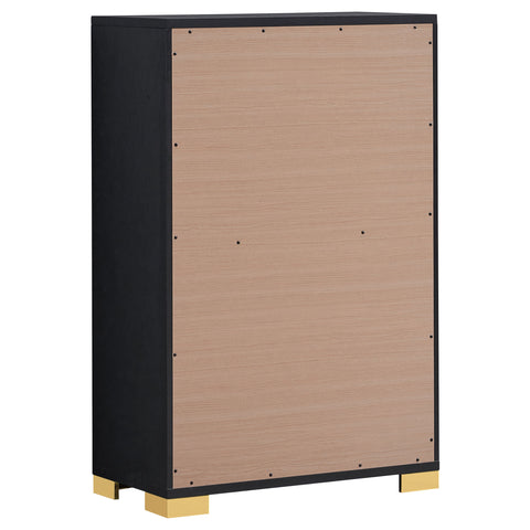 Pamela 5-drawer Bedroom Chest BlackBlack