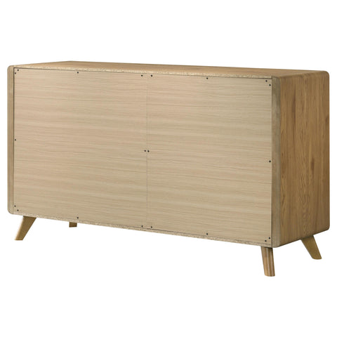 Sweeney Mid-Century 6-Drawer Rubberwood Dresser Light Oak