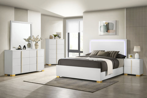 Pamela 5-piece Eastern King Bedroom Set WhiteWhite