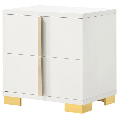Pamela 2-drawer Nightstand WhiteWhite