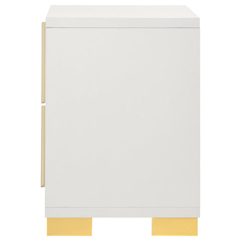Pamela 2-drawer Nightstand WhiteWhite