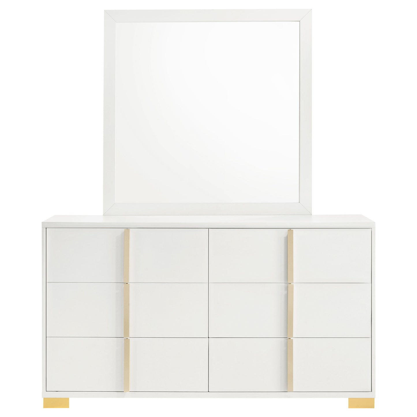 pamela 6-drawer dresser with mirror whitewhite