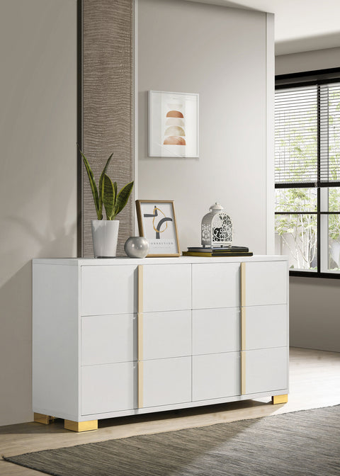 Pamela 6-drawer Dresser WhiteWhite