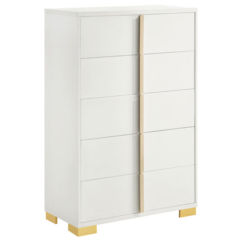 Pamela 5-drawer Bedroom Chest WhiteWhite