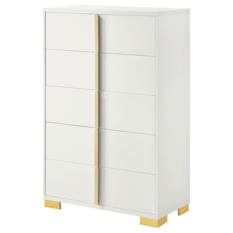 Pamela 5-drawer Bedroom Chest WhiteWhite