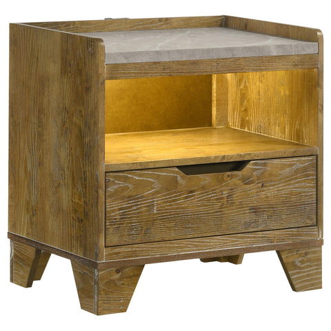 Lindenton 5-piece Eastern King Bedroom Set Medium Oak