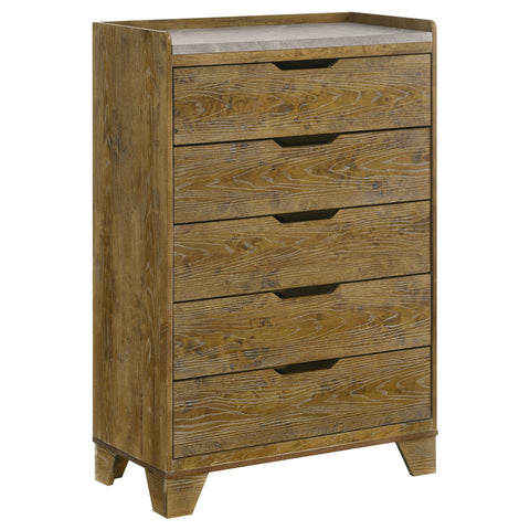 Lindenton 5-piece Eastern King Bedroom Set Medium Oak