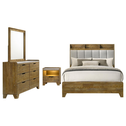 Lindenton 4-piece Queen Bedroom Set Medium Oak
