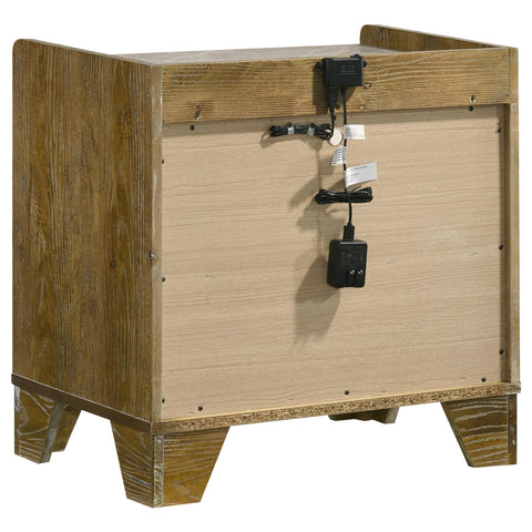 Lindenton 1-drawer LED Nightstand Bedside Table Medium Oak