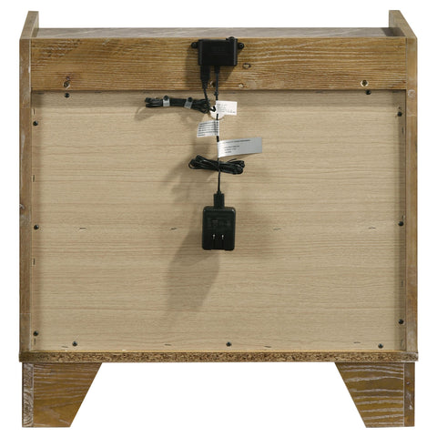 Lindenton 1-drawer LED Nightstand Bedside Table Medium Oak