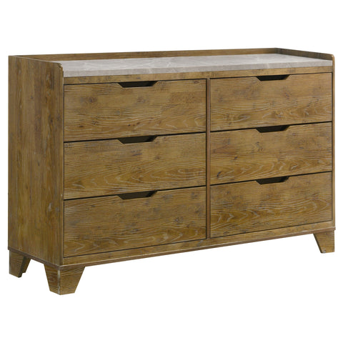Lindenton 6-drawer Bedroom Dresser Cabinet Medium Oak