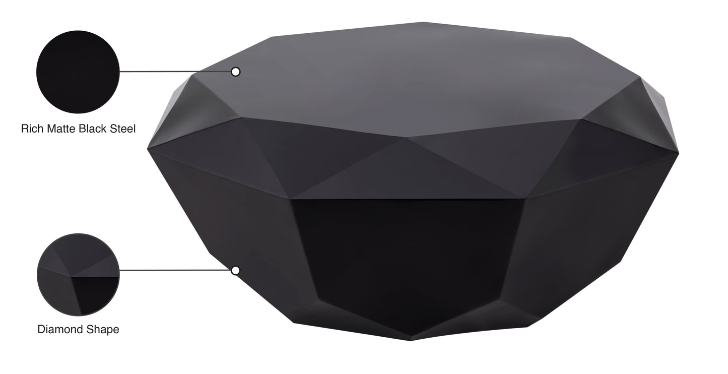 thor matte black coffee table c