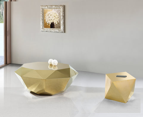 Marlow Gold Stainless Steel End / Side Table, 1 Piece