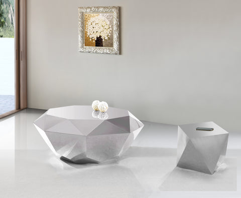 Marlow Silver Stainless Steel Coffee Table, 1 Piece