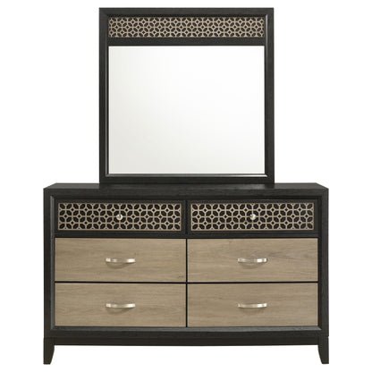 Kinkaid 6-drawer Dresser with Mirror BlackBlack