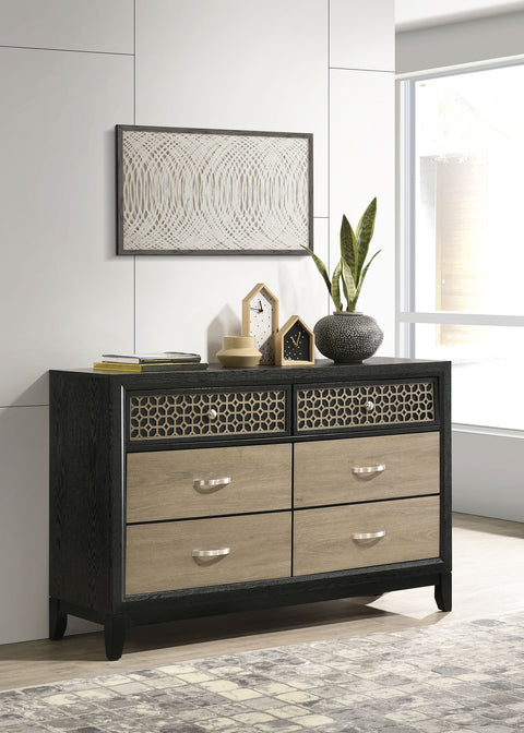 Kinkaid 6-drawer Dresser BlackBlack