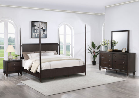 Felton 4-piece Eastern King Bedroom Set BrownBrown